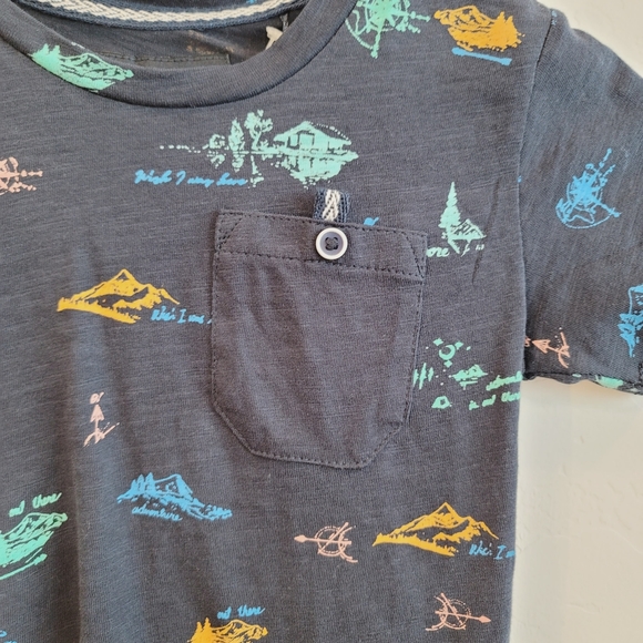 NWT Nomad Navy Blue Printed Short Sleeves Tee Toddler's Size 3T - Picture 9 of 11